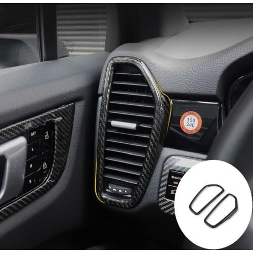 Fit For Porsche Cayenne 2018-2021 Carbon Fiber Dashboard Air Conditioner Vent Cover Frame Trim Car Accessories