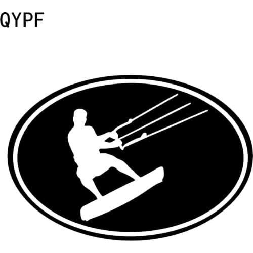 QYPF 16.6*11.2CM Fashion KITE Surf Freestyle Decal Car Styling Sticker Vinyl Silhouette Accessories C16-0681