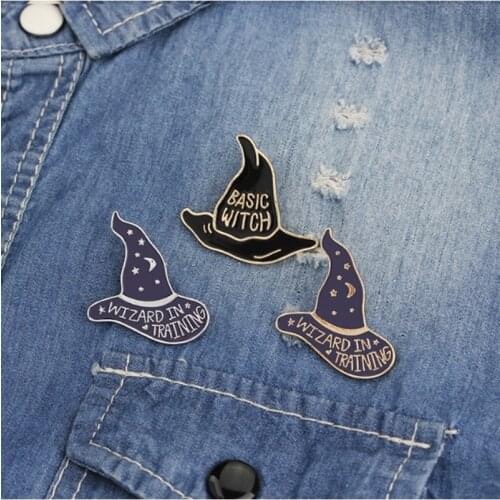 Movie Series Magician Magic Hat Shirt Bag Fashion Personality Mens Brooch Accessories