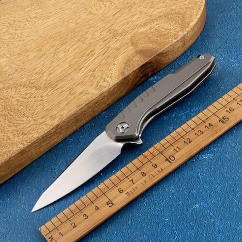 Gulongxia folding knife M390 blade titanium alloy handle outdoor tactical camping hunting self-defense kitchen supplies EDC tool