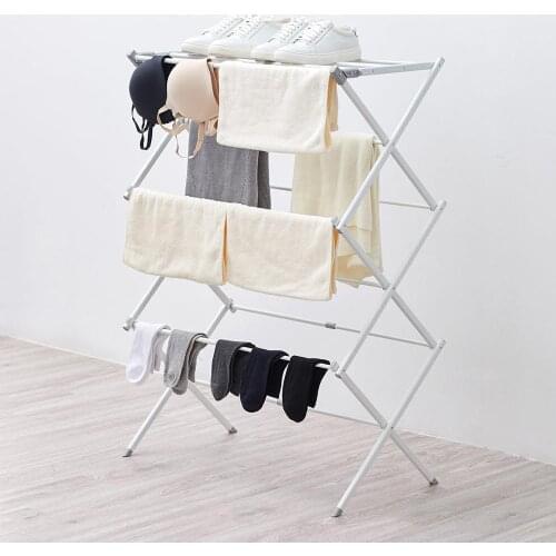 Creative Adjustable Clothes Hanger Stand Outdoor Portable Foldable Drying Rack For Clothes