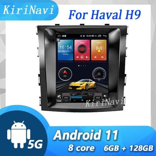 KiriNavi Android 9.0 Tesla Style vertical screen Auto Radio For Haval H9 Car Multimedia Player Auto GPS Navigation 4G 2015-2017