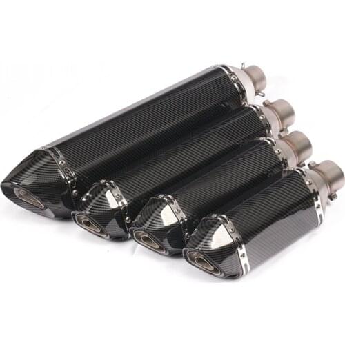Motorcycle Exhaust Pipe Universal Muffler Escape 51mm Moto Exhaust Tips Silencer for 310mm 370mm 470mm 570mm
