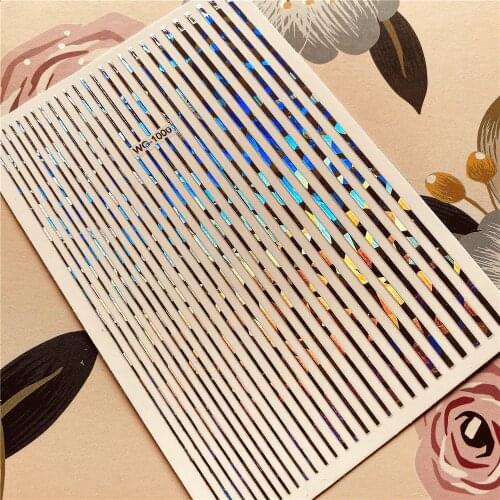 WG-1000 Line Vertical bar Vertical line 3D Back glue Nail decal Nail sticker Nail decoration Nail art Nail tool Nail ornament