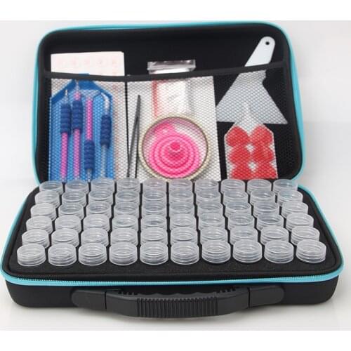 60Bottles 5D Diamond Painting Storage Box Diamond Painting Accessories Tools Jewelry Bead Storage Jar Ring Sparkling rhinestones