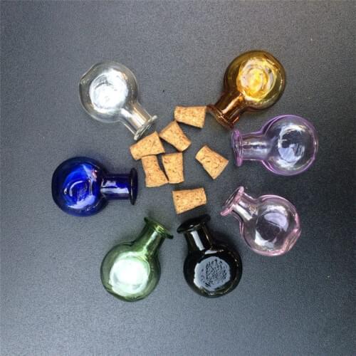 70pcs Mini Glass Color Bottles Round Bottles With Cork Little Bottles Wedding Gift Tiny Jars Mix Colors Free shipping