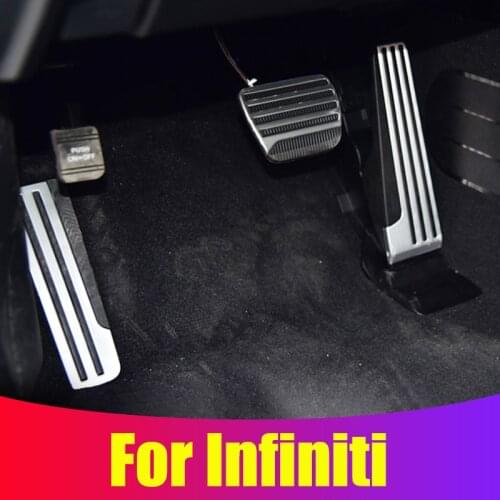 Car Accelerator Gas Pedal Brake Pedal Foot Rest Footrest Pedal Pads Cover AT For Infiniti G25 G35 G37 Q50 Q60 EX25 QX50 QX70