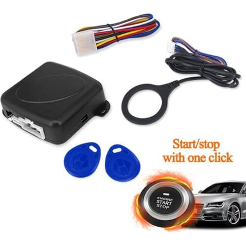 Auto Car Anti-theft Burglar System Alarm Engine Starline Push Button Start Stop RFID Lock Ignition Switch Keyless Entry System