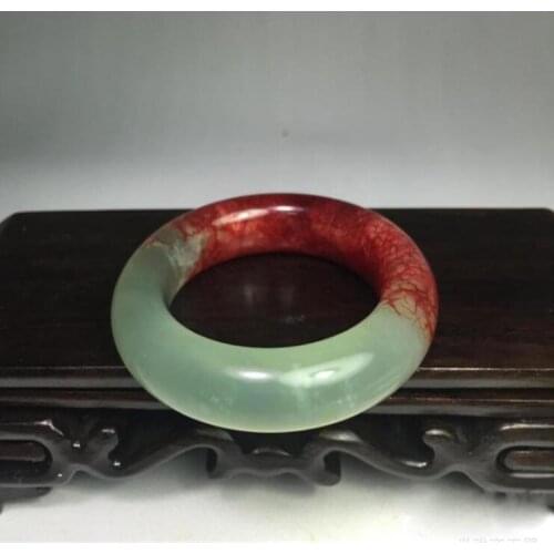 Chicken blood stone jade safe buckle / jade ring