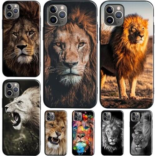 King Lion Roaring TPU Case For iPhone 11 Pro Max XR X XS Max 6S 8 7 Plus SE 2020 12 Pro Max mini Cover