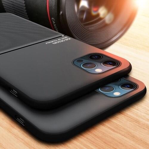 For iphone 12 case leather texture car magnetic holder phone cover for iphone12 mini i phone 12 pro max silicon shockproof coque