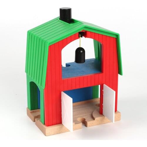 Wooden track accessories ship train all kinds of tower cranes compatible with biro magnetic track trains wooden track toys