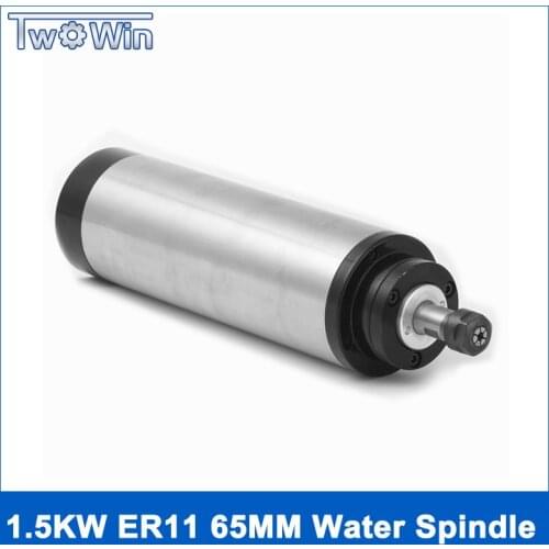 1.5kw Spindle Motor Water Cooled 65mm ER11 220V 1500W CNC Spindle With 4 x Bearings