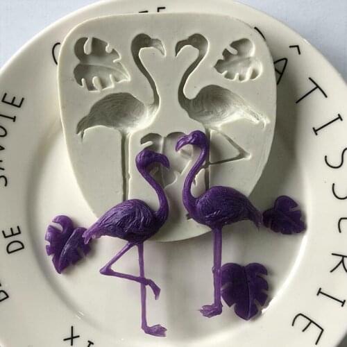 Flamingo Silicone Mold Mobile Phone Drop Mold Decoration DIY Mould XGY-16