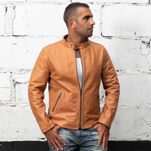 Imported Automotive Genuine Leather Jacket and Coat Mens Plus Size 4XL European Streetwear Cow Leather Overcoat Flight Man A592