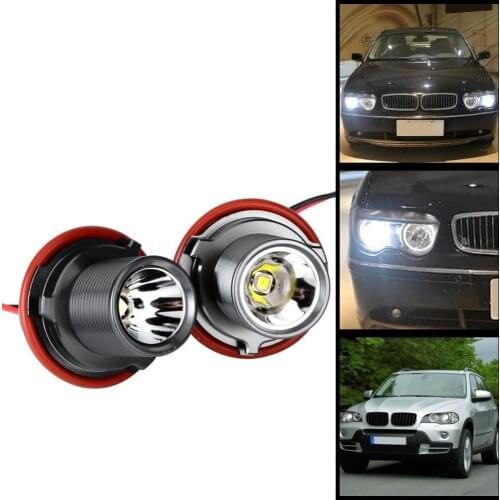 2Pcs White CREE XM-L2 Chip LED Error Free Angle Eye Halo Ring Marker Light Bulb with Ballast for BMW E39 E60 E61 E63 E65
