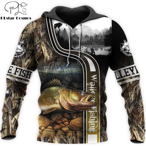Beautiful Walleye Fishing 3D All Over Printed Unisex Deluxe Hoodie Men Sweatshirt Zip Pullover Casual Jacket Tracksuit KJ313