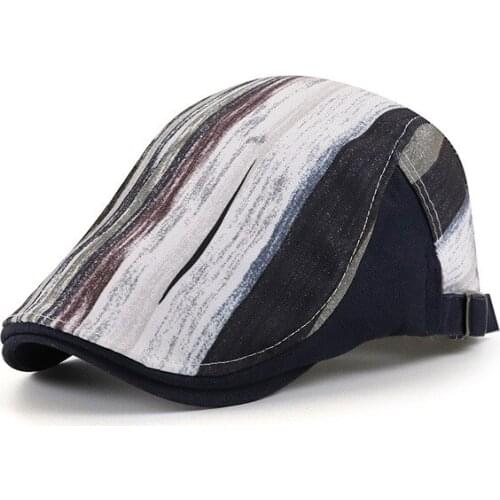 Fashion Beret Men Women Colored Stripes Berets Couple Gorras