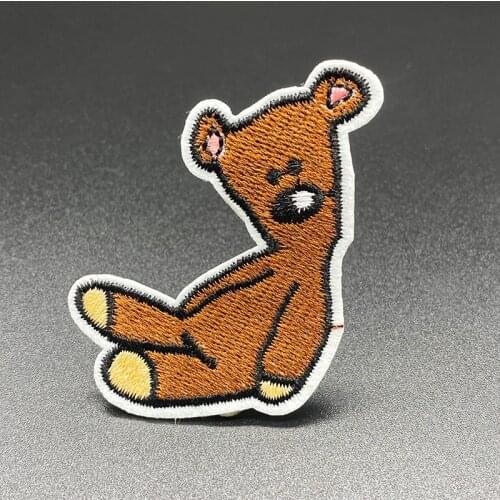 Cartoon Sticker Mr. Bean Bear iron on patches embroidery patches for clothing Cartoon Patch Motif Accessories badge chapter