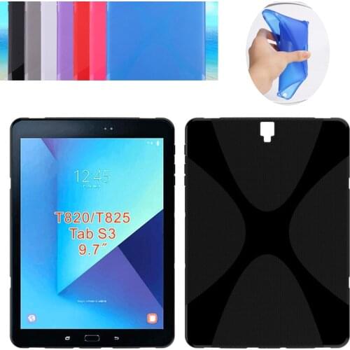 New Anti-skid Matte X Line Soft Silicon Rubber TPU Gel Skin Cover Protector Case For Samsung Galaxy Tab S3 9.7 T820 T825 Tablet