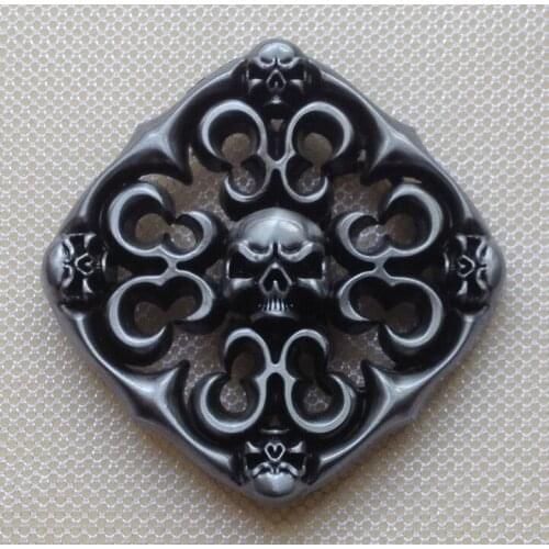 Newest Skull belt buckle with pewter finish JF-BY217 suitable for 4cm wideth belt with continous stock
