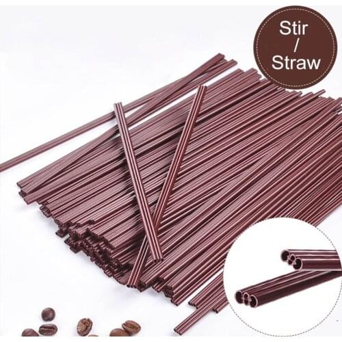 100Pcs 17cm Disposable Plastic Coffee Stir Sticks Birthday Wedding Party Drinking Cocktail Straws Supplies Kitchen Accessories