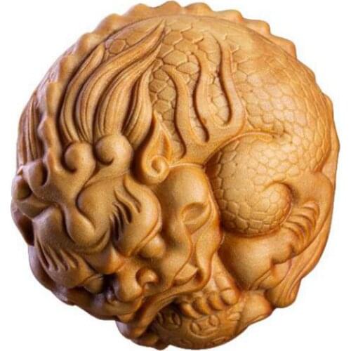 Boxwood Pixiu Handle Pieces Mens Play With All You Need Solid Wood Wenwan Pan Crafts Small Ornaments Wood Statues Sculptures