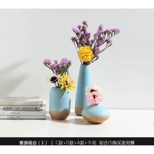 Nordic creative Gradient sky sandy ocean vase ceramic dried flower ornaments cabinet dining room home decoration accessories