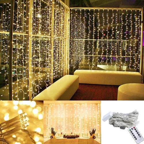 3x1/3x3m LED Curtain Waterfall Lights Christmas Decorations for Home New Years Ornaments New Year Christmas Decor