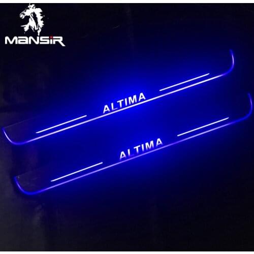LED Door Sill Lights For Nissan Altima 2015 2016 2017 2018 Plate Guard Pathway Welcome Car Scuff Led Light Pedal Light