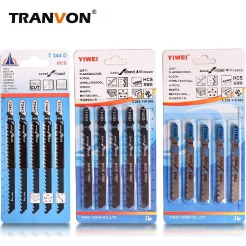 TRANVON5pcsHCS 3 Models T344D/T188A/T144D for Cutting Metal Wood Curve Saw Accessories