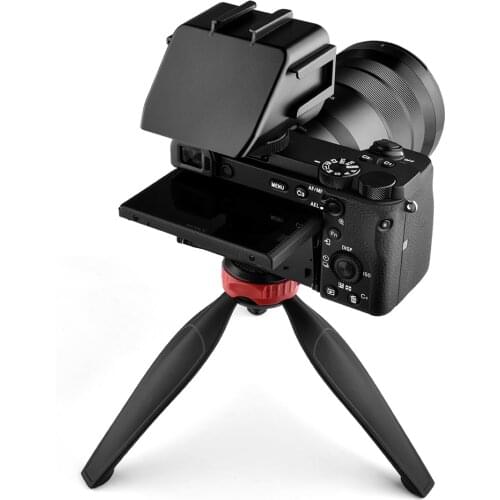 Vlog Selfie Flip Screen Exhibition Stand Black A74 Mirrorless Camera Cold Shoe Mount for Mirrorless Camera for Video Youtube