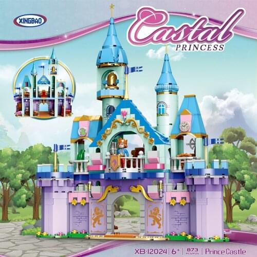 XINGBAO 12024 873PCS City Girls Series Legoinglys The Prince Castle Set Building Blocks Bricks Girls Friends Model The Toys
