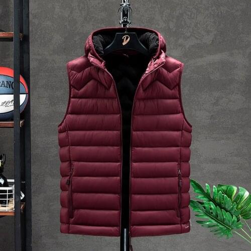 Vest Men Jacket Mens Winter Quality Outwear Warm Padded Vest Coat 2020 Winter Male Sleeveless Jacket Mens Casual Down Vests