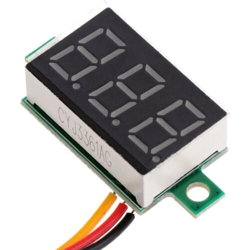 0.36\" DC 0-100V 3 bits 3 wires Digital Voltmeter LED Display Panel Voltage Meter