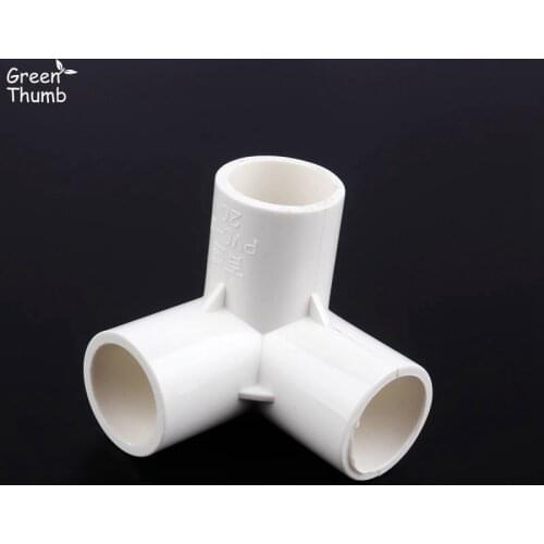 15pcs Inner Diameter 20mm PVC Joints High Quality Elbow Tee Connector White Garden 3-Way PVC Fittings