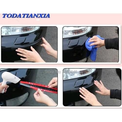 2pcs Car Bumper Protector Strip sticker for bmw f20 e61 honda civic ford focus mk2 ford ka toyota renault scenic 2 passat b5