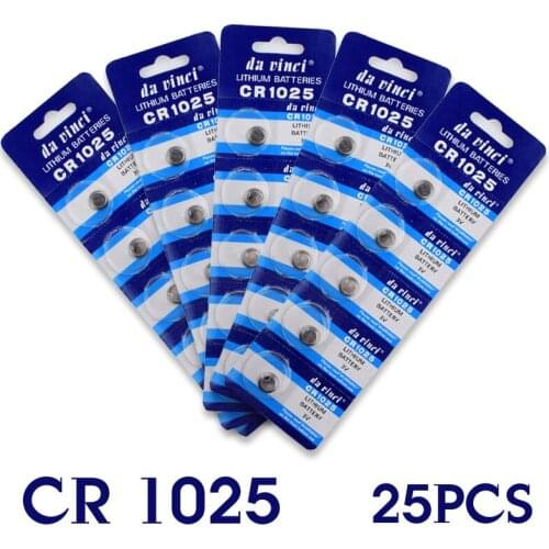 25Pcs/Lot 3V CR 1025 CR1025 Button Batteries DL1025 BR1025 KL1025 Cell Coin Lithium Battery For Watch Electronic Toy Calculators