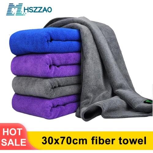 30x70 CM Extra Soft Car Wash Microfiber Towel Car Cleaning Drying Cloth Car Care Cloth Detailing Car WashTowel Never Scrat
