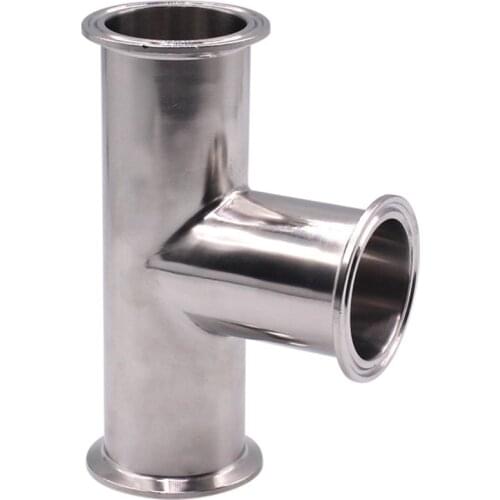 Promotion! 51MM 2 Inch 3 Way Tee Stainless Steel S304 Sanitary Tri Clamp Type 3 Way Weld Ferrule OD 64MM Pipe Fittings Moonshine