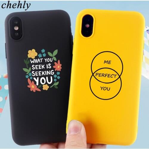 Fashion Letter Phone Case for IPhone 6s 7 8 11 Plus Pro X XS MAX XR Funny Cases Soft Silicone Fitted TPU Back Cover Accessories