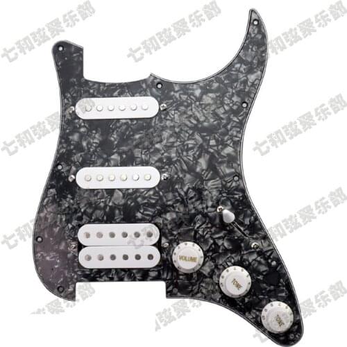 Black Pearl SSH Guitar Loaded Prewired Pickguard scratchplate Assembly For Electric Guitar