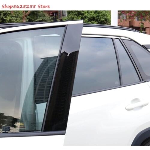 For Honda CRV 2013 2016 2017 2018 2019 2020 Accessories Car Window Center Pillar Sticker Bright Black Menbrane B Pillar Cover