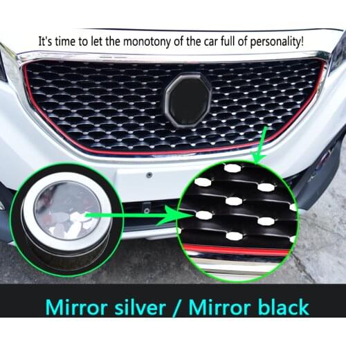 For MG ZS front grille Babysbreath Mini metal patch sticker Mirror silver black