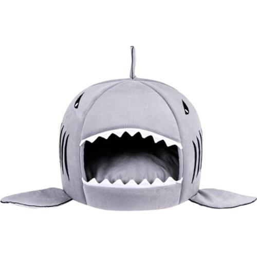 Dog Cat Bed Shark Shape Nest Warm Cozy Pet Mat Dog House Pet Sleeping Bed Dog Kennel Pet Removelable Washable Cushion Pet House