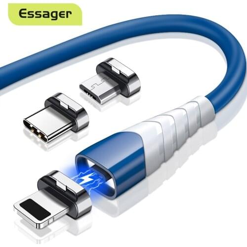 Essager Magnetic Cable Fast Charging Micro USB Type C Magnet Charger For iPhone Xiaomi Redmi Samsung Mobile Phone Wire Cord