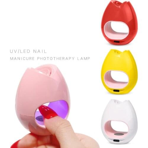 Nail Dryer MINI 16W USB UV LED Lamp Nail Art Manicure Tools Rose Shape Design Fast Drying Curing Light for Gel Polish