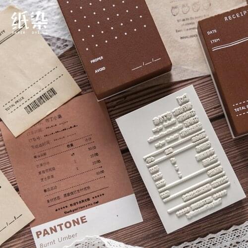 Retro Multi-function vintage Calendar wood clear stamp for DIY scrapbooking/photo album Decorative stamp rubber stamp seal