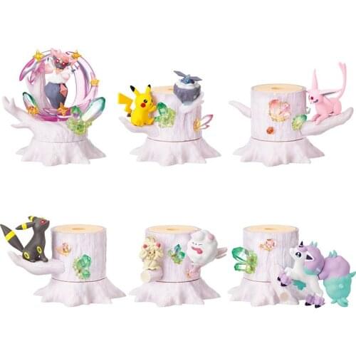 Genuine Pokemon Forest CANDY TOY Pikachu Umbreon Espeon Cute Action Figure Ornament Model Toys