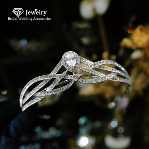 CC Hairband for Women Tiaras and Crowns Wedding Hair Accessories for Bridal Jewelry Party Headdress Simple Design Hairwear HG970